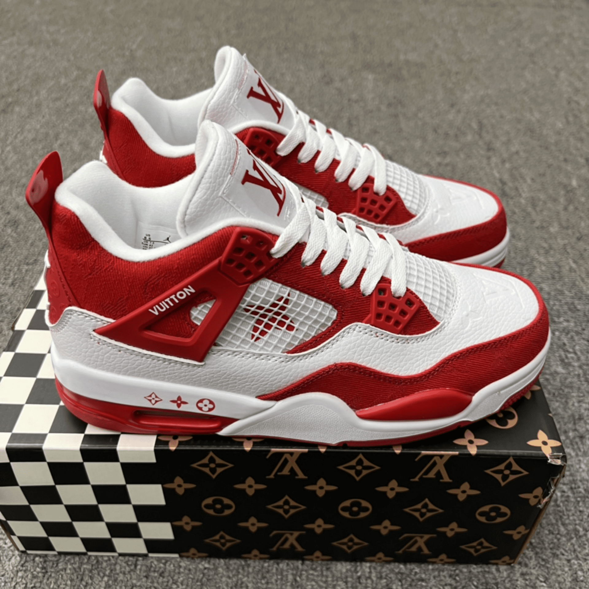 Air Jordan 4 x Louis Vuitton White Red - 2