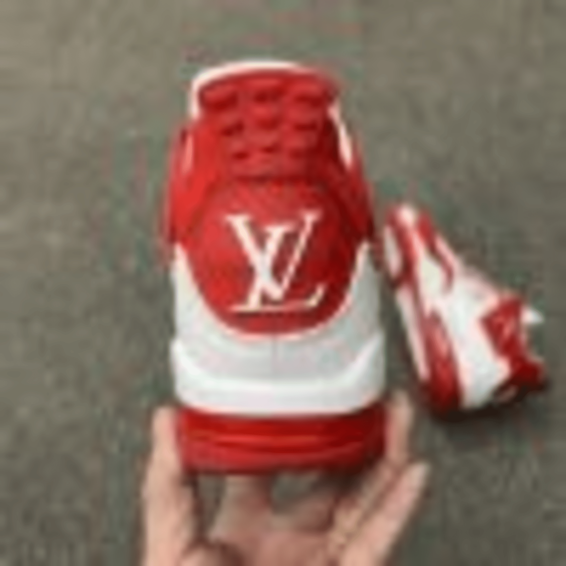 Air Jordan 4 x Louis Vuitton White Red - 3